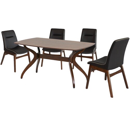 Комплект обеденный (стол PINANG + 4 кресла REDANG), натуральное дерево