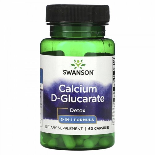 Swanson Calcium D-Glucarate 250 mg (D-Глюкарат Кальция 250 мг) 60 вег капсул (Swanson)