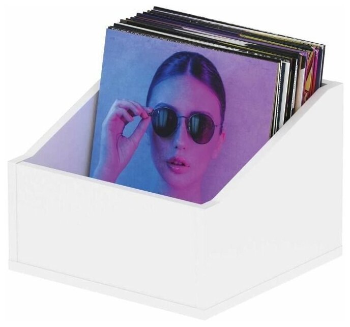 Glorious Record Box Advanced White 110 подставка, система хранения виниловых пластинок до 110 шт,