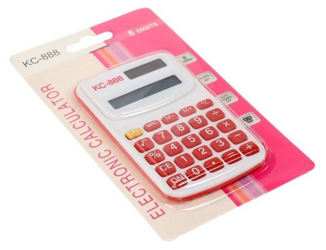 Калькулятор карманный с цветными кнопками 8 - разрядный микс