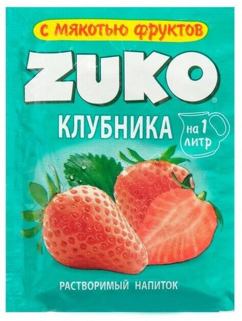 Растворимый напиток ZUKO Клубника, 20 г (1ШТ)