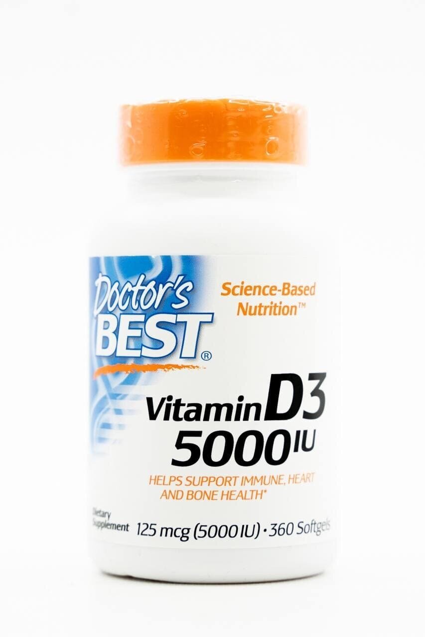 Doctor's Best Vitamin D3 капс., 5000 МЕ, 120 г, 360 шт.