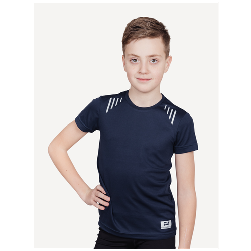 Детская спортивная футболка Nordski Run (152, темно-синяя)