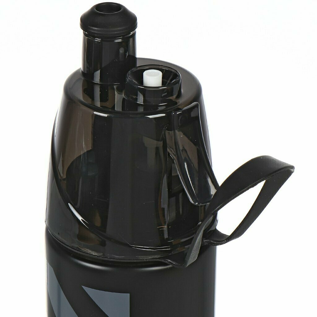 Термобутылка для воды нержавеющая сталь, 0.5 л, Daniks, колба нержавеющая сталь, с распылителем, черно-серые, SL-099-black-grey - фотография № 3