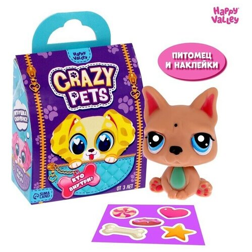 Игрушка-сюрприз Crazy Pets с наклейками