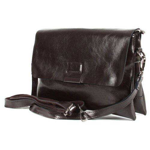 фото Сумка кросс-боди meyninger, натуральная кожа, темно-коричневый