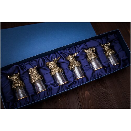 Подарочные стопки, Комплект из 6 штук, Стопки-перевертыши, чарки 