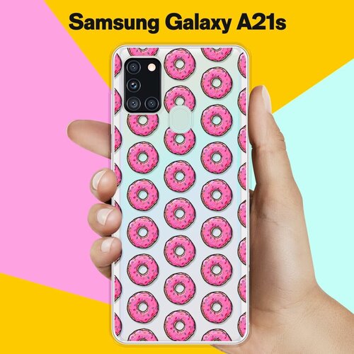 Силиконовый чехол Пончики на Samsung Galaxy A21s силиконовый чехол пончики на samsung galaxy a10