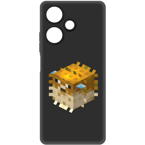 Чехол-накладка Krutoff Soft Case Minecraft-Иглобрюх для INFINIX Hot 30 черный чехол накладка krutoff soft case minecraft иглобрюх для infinix zero 30 4g черный