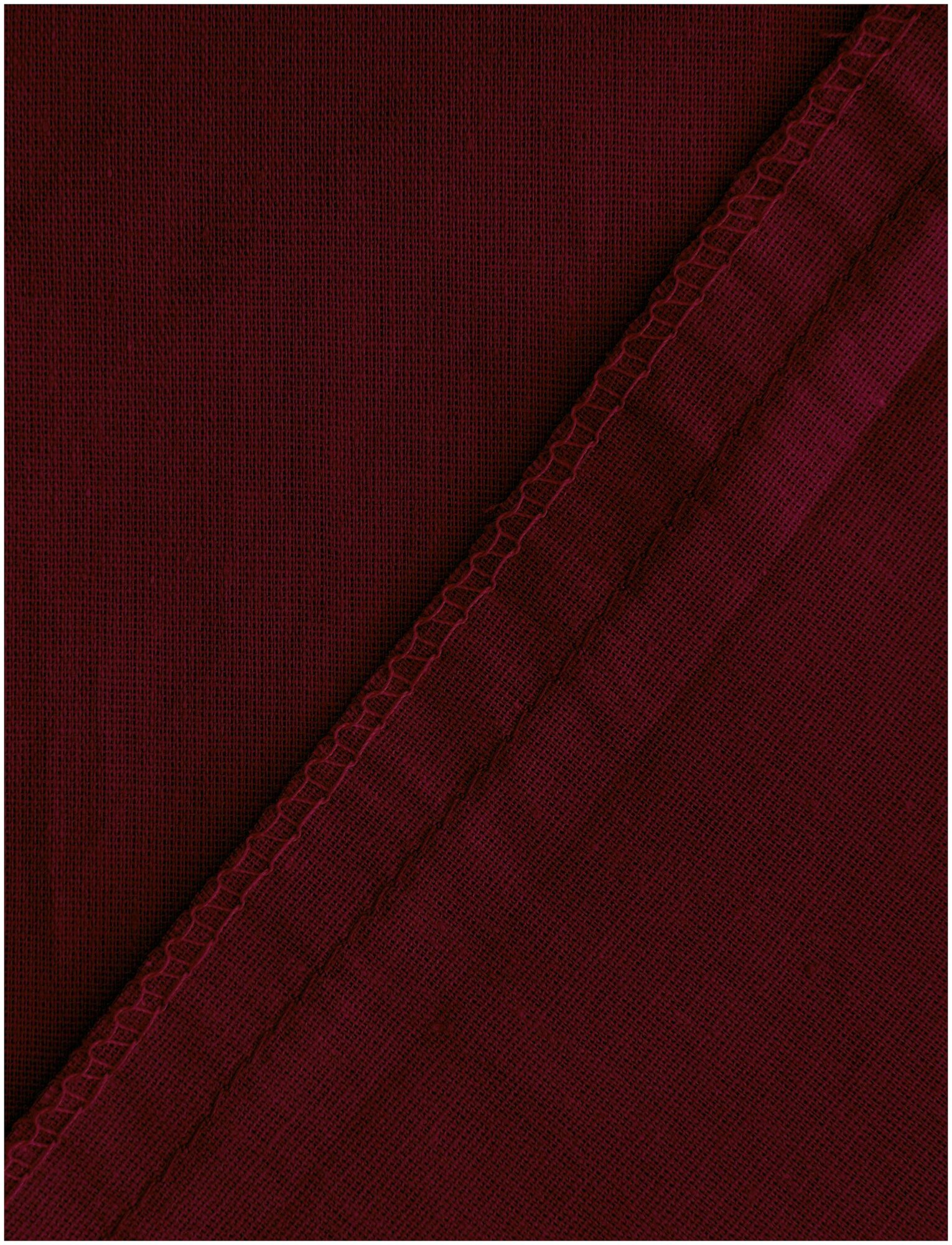 Комплект постельного белья ZonaSona с простыней на резинке, Бордовый, 2 спальный, поплин, наволочки 50х70 2 шт. - фотография № 8