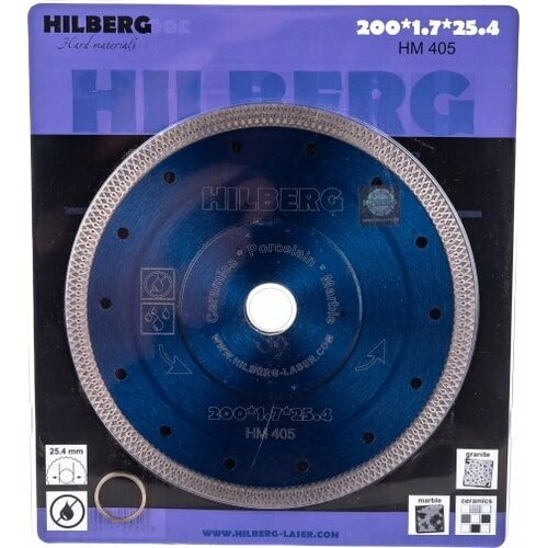 Диск алм. HILBERG Hard Materials Х-type 200x1,7x10x25,4/22,2 диск алм hilberg hard materials х type 200x1 7x10x25 4 22 2