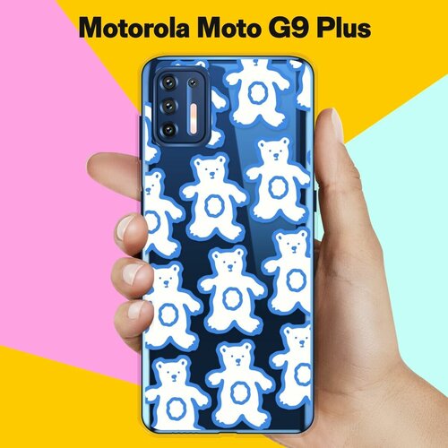 Силиконовый чехол на Motorola Moto G9 Plus Мишки / для Моторола Мото Джи9 Плюс силиконовый чехол на motorola moto g9 plus много котов для моторола мото джи9 плюс
