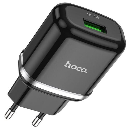 Блок питания (сетевой адаптер) HOCO N3 Special QC3.0, 18W, один порт USB, 5V, 3.0A, черный