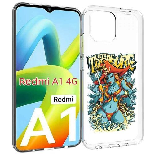 Чехол MyPads нарисованная синяя девушка комикс для Xiaomi Redmi A1 задняя-панель-накладка-бампер чехол mypads комикс девушка женский для xiaomi redmi a1 задняя панель накладка бампер