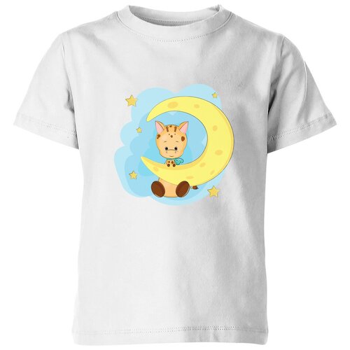 Футболка Us Basic, размер 8, белый детская футболка жираф на луне 164 синий