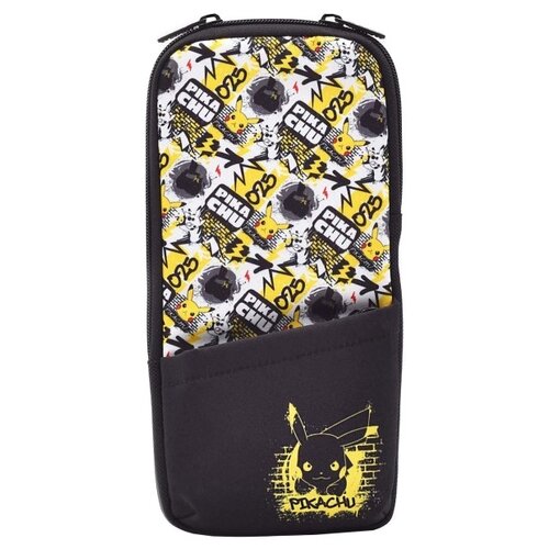 фото Hori защитный чехол slim pouch pikachu для консоли nintendo switch (nsw-231u) черный/желтый