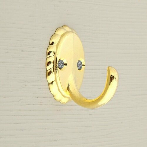 Крючок мебельный KM1006GP однорожковый цвет золото 650₽