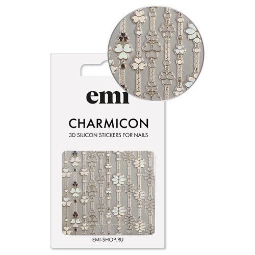 E.Mi, 3D-стикеры №154 Floral Art Charmicon 3D Silicone Stickers