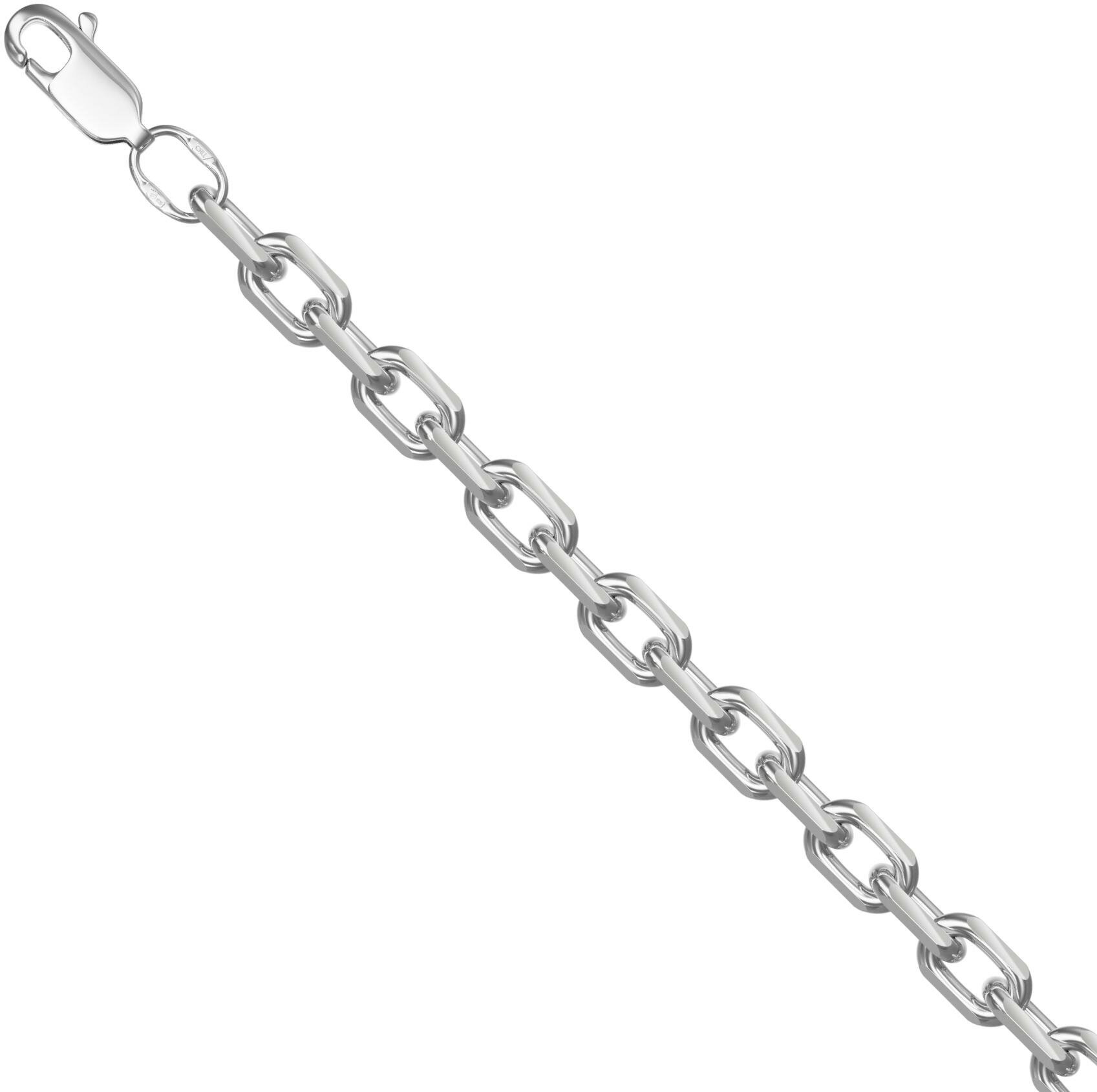 Цепь Krastsvetmet Цепь из серебра НЦ22-206-3 диаметром проволоки 0,8, серебро, 925 проба, родирование