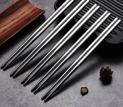 Палочки для суши металлические 4 пары. 22 см.
