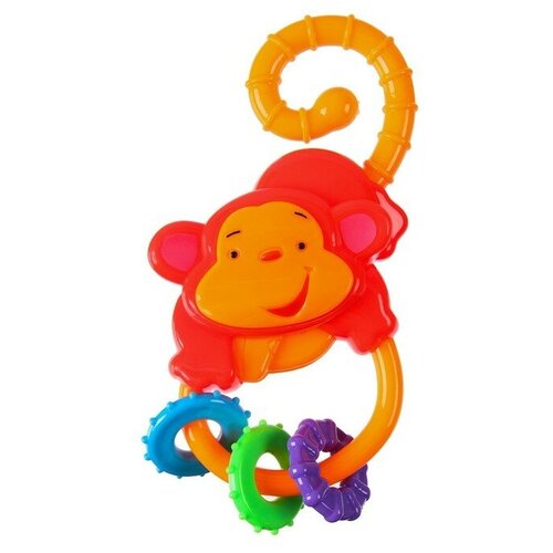 погремушка обезьянка цветные колечкив наборе1 шт Погремушка «Обезьянка», цветные колечки