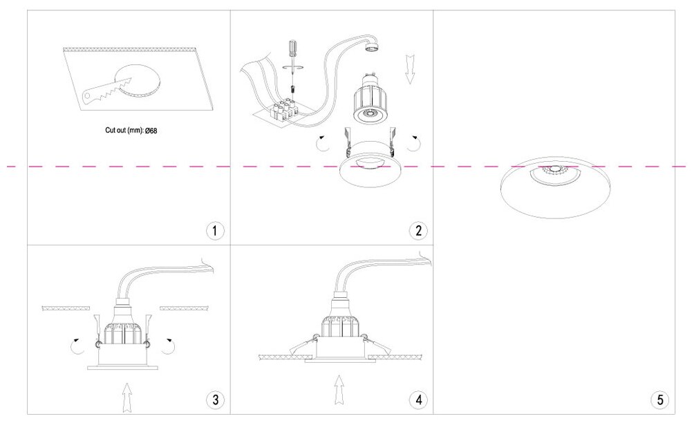 Встраиваемый светильник Maytoni DOWNLIGHT DL041-01RG - фото №8