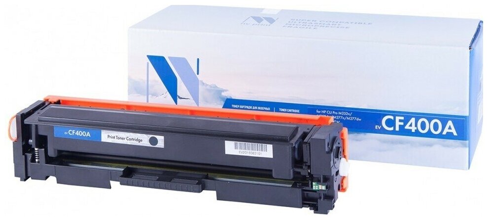 Картридж NV Print CF400A Черный для принтеров HP LaserJet Color Pro M252dw/ MFP-M277dw, 1500 страниц