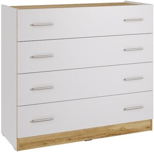 <b>Комод</b> НК Мебель <b>Комод</b> Fresco КМ-100 белый / дуб вотан 100х40х90.3 см