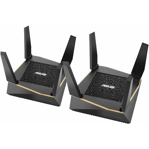 Wi-Fi Mesh система ASUS AX6100 (RT-AX92U 2 Pack), черный система asus rt ax6100 wi fi6 aimesh