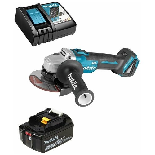 Шлифмашина угловая аккумуляторная 18В LXT 125мм Li-Ion 1x5Ач Makita DGA504RT 2603000₽