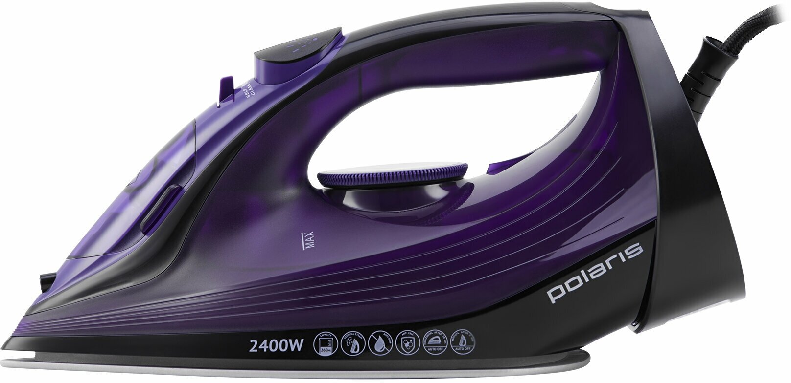 Утюг Polaris PIR 2487AK 2400Вт черный/фиолетовый - фотография № 4