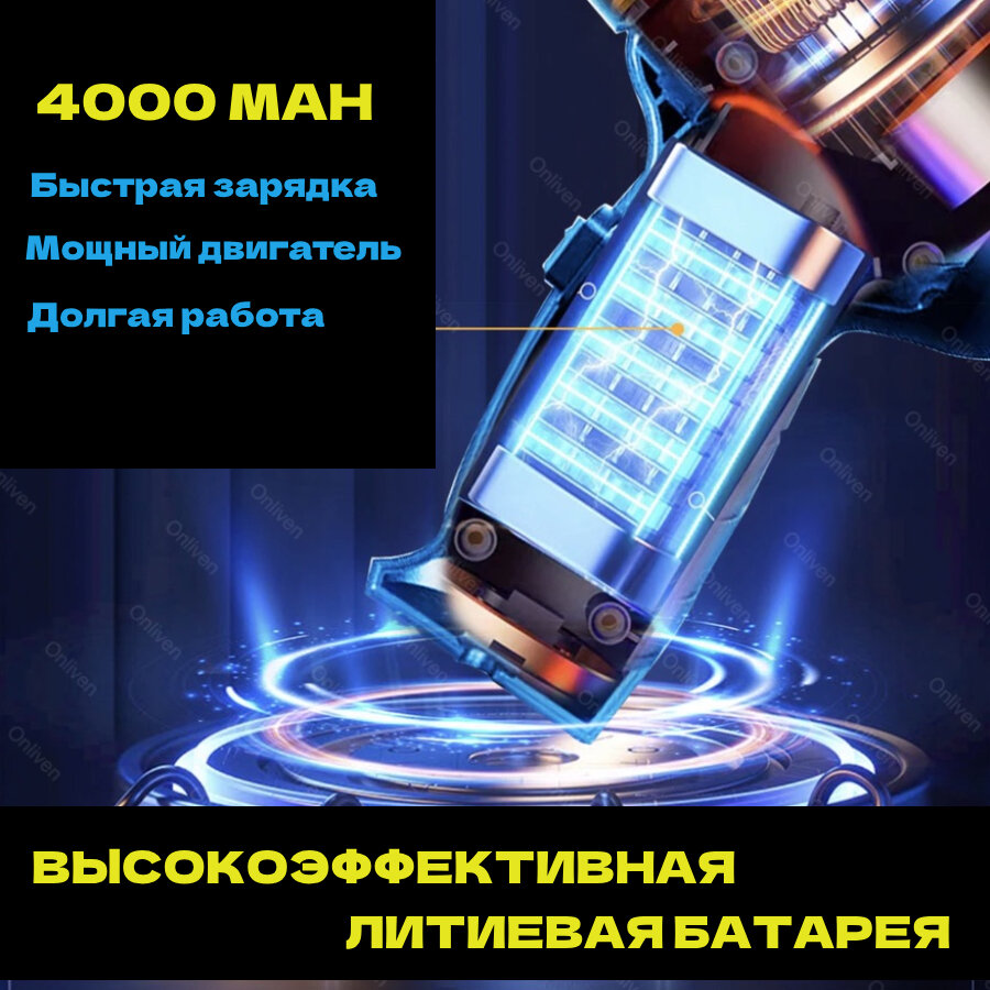 Беспроводной автомобильный ручной пылесос 3 в 1 — фото 6