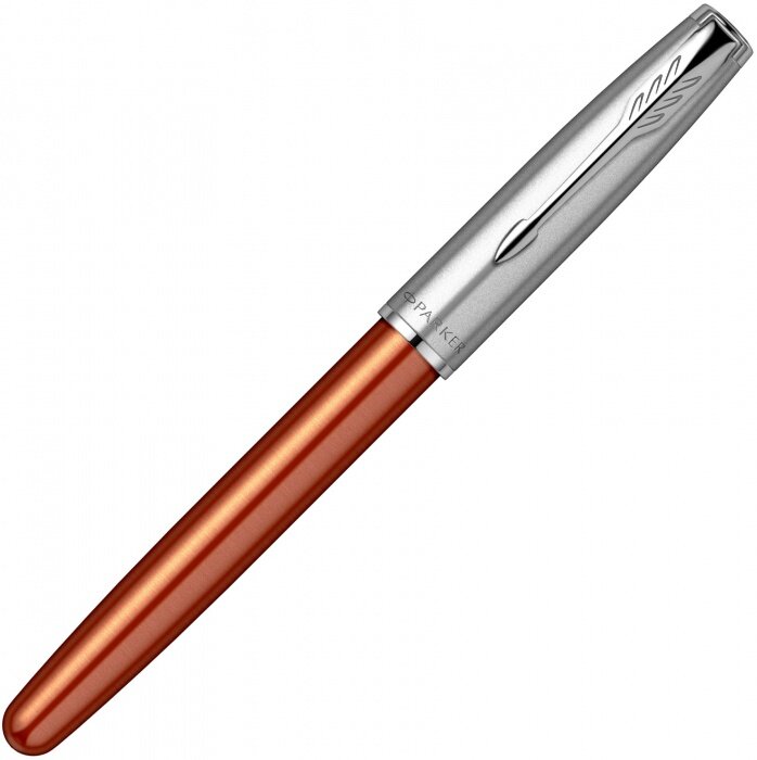 Ручка-роллер Sand Blasted Orange SB CT, черная PARKER - фото №8