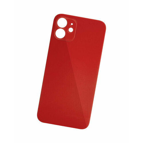Стекло задней крышки для Apple iPhone 12 (широкий вырез под камеру) красное
