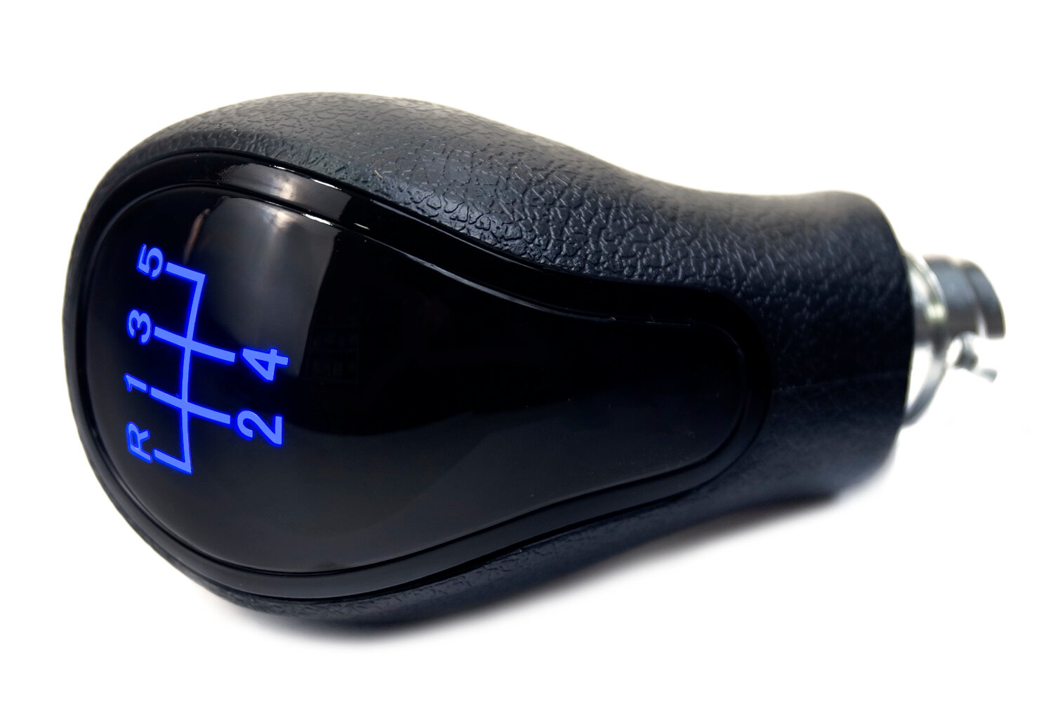 Ручка КПП в стиле Vesta синяя подсветка вставка черный лак Sal-Man на ВАЗ 2108-2115 Лада Гранта Приора 1-2 Калина 1-2 прямоугольный шток