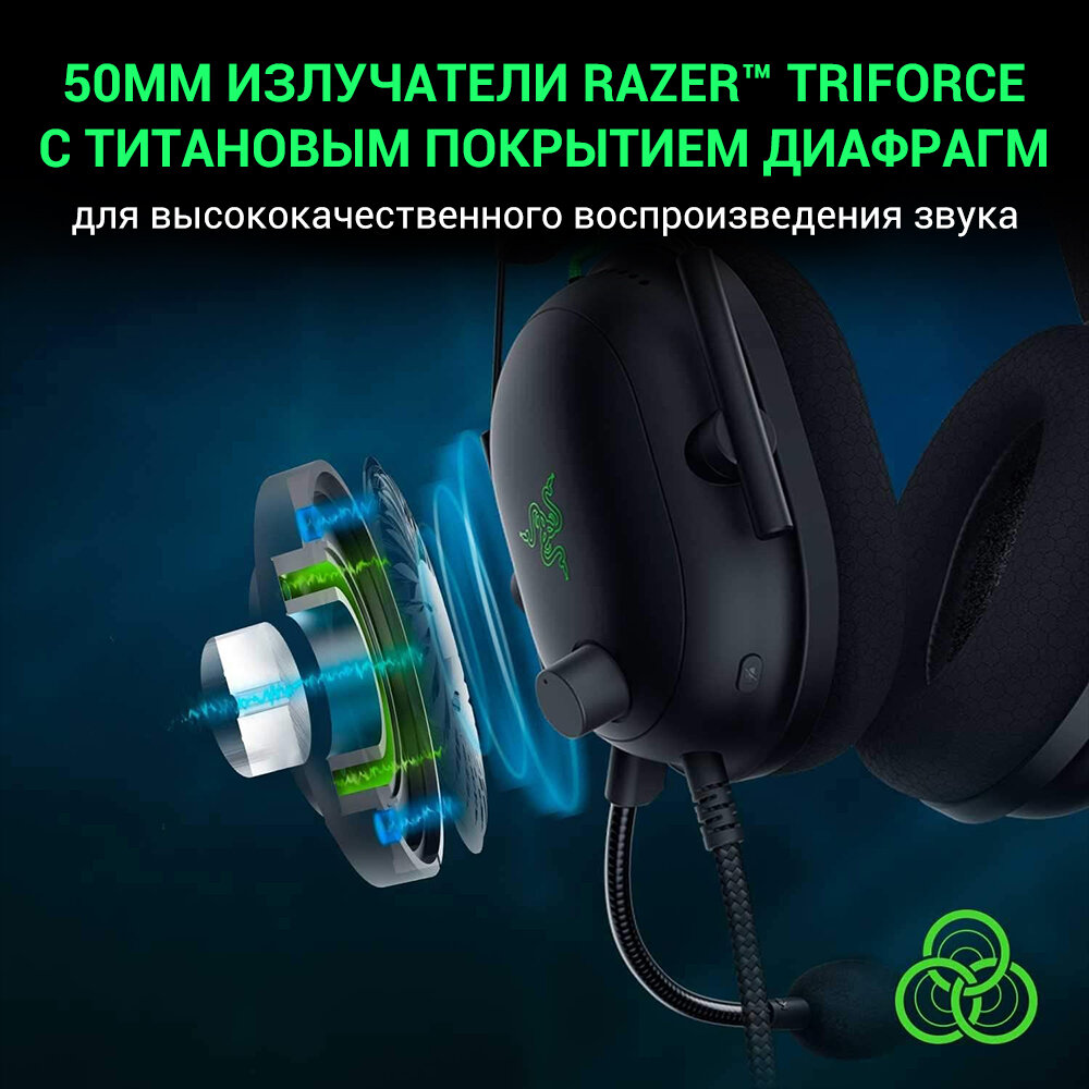 Наушники Razer Blackshark V2 + USB Mic Enhancer - SE (RZ04-03230200-R3M1) - фото №10