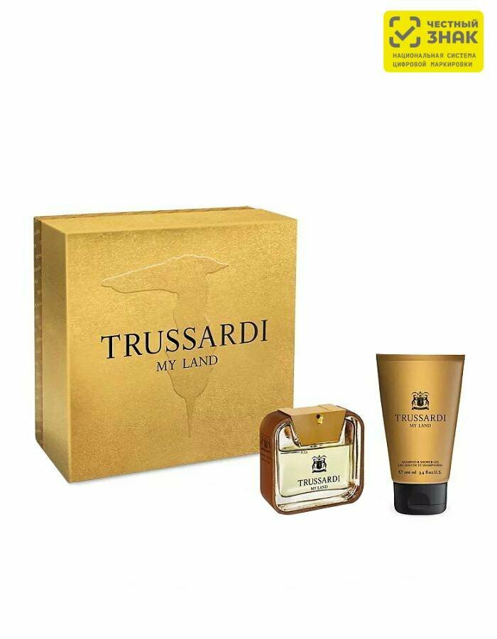 Trussardi Мужской My Land Набор: туалетная вода 50мл, гель для душа 100мл