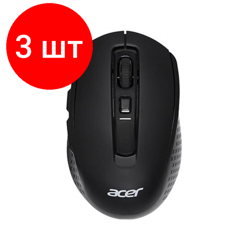 Комплект 3 штук Мышь компьютерная Acer OMR070 черный 713900₽