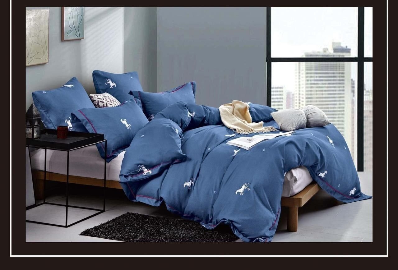 фото Комплект постельного белья ALANNA Комфорт Евро -Фиолетовый-Одуванчики/Пододеяльник-200-220 см. / Простыня - 220-240 см./ 4шт. Наволочки- 50х70 см.-2шт, 70-70-2шт.