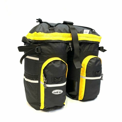 Велорюкзак-штаны на багажник, ПИК-99, ТРЕК-60 Оксфорд, черно-желтый