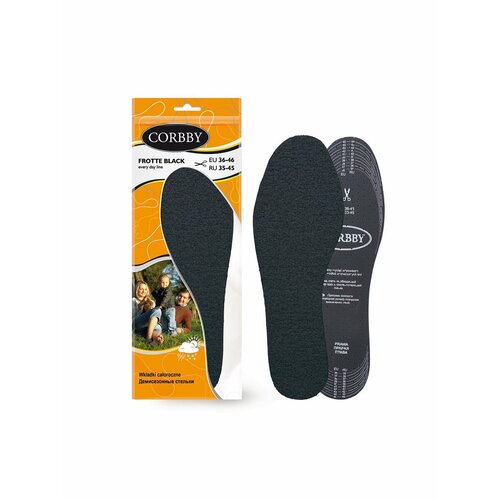 Olvist Стельки вырезные демисезонные Frotte black махр тканьлатекс Размер 36-46 290₽