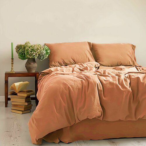 Комплект постельного белья LIMASSO HOME CONCEPT, Вареный хлопок, Евро, наволочки 50x70, Классический