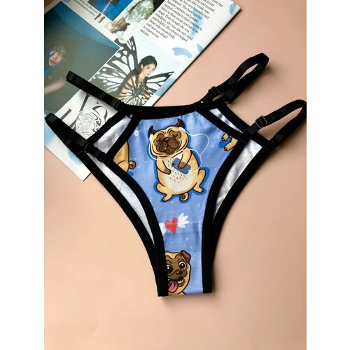 фото Трусы caramel underwear, размер m-l, голубой, бежевый
