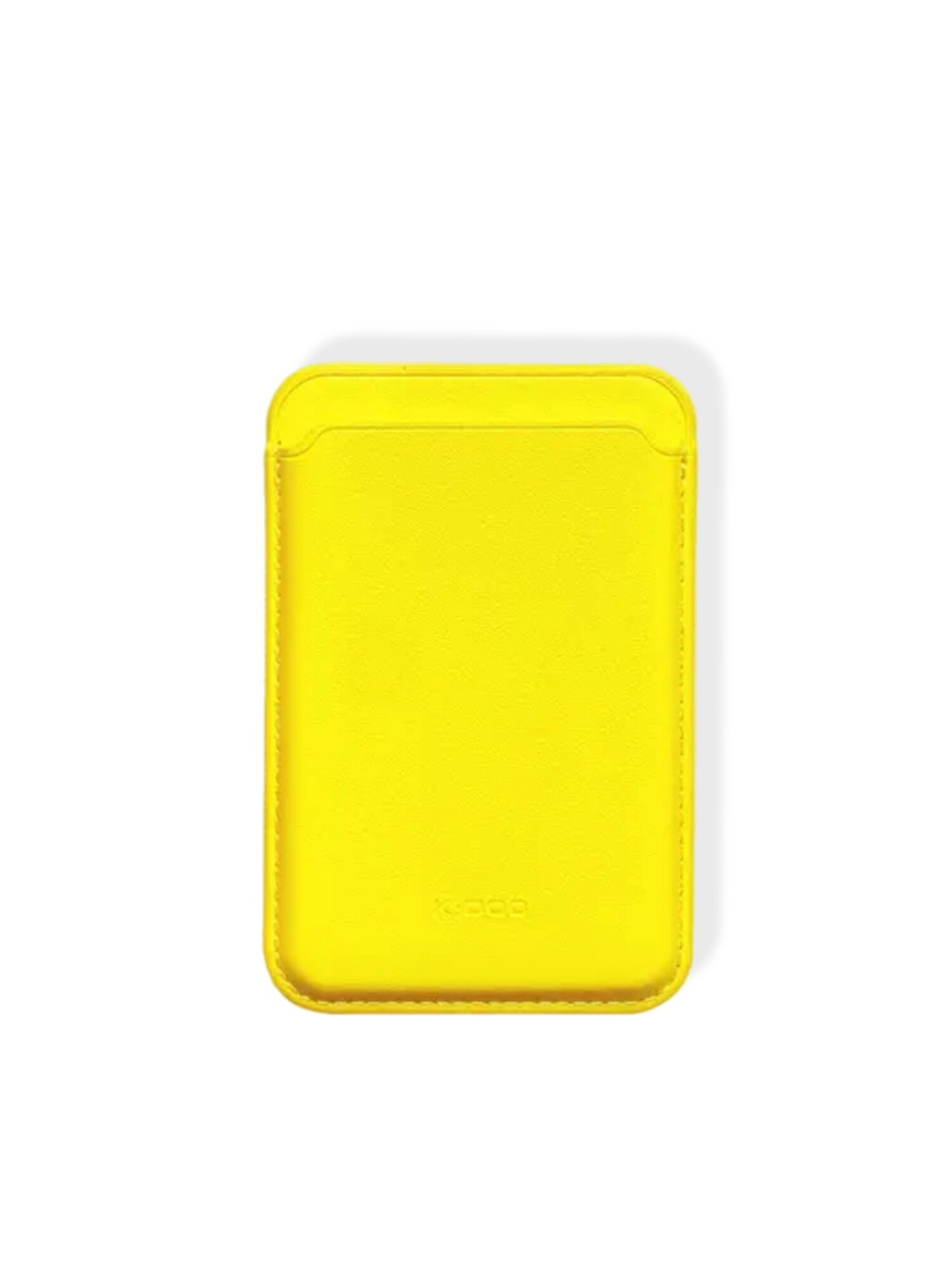 Кожаный картхолдер KZDOO, MagSafe, Soft touch, 9.5 х 6.5 см, цвет желтый — фото 1