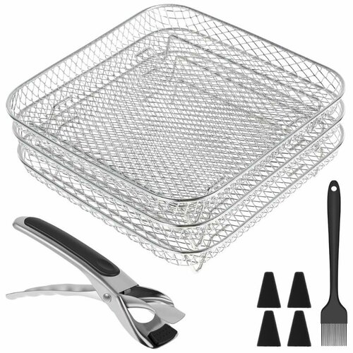 Подставка для дегидратора, фритюрница, гриль, три штабелируемых слоя, материал нержавеющей стали пищевой стойки