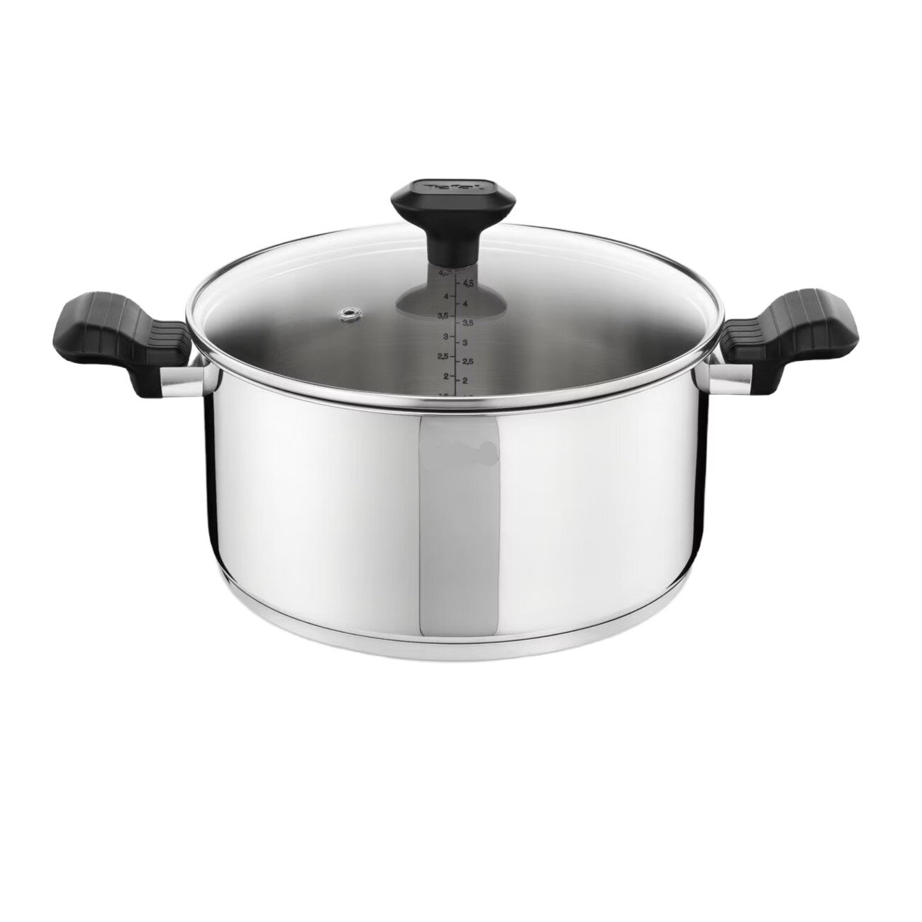 Кастрюля с крышкой для всех типов плит Tefal Comfort Max Stainless Steel C9734674, 24cm, 5.2L, нержавеющая сталь