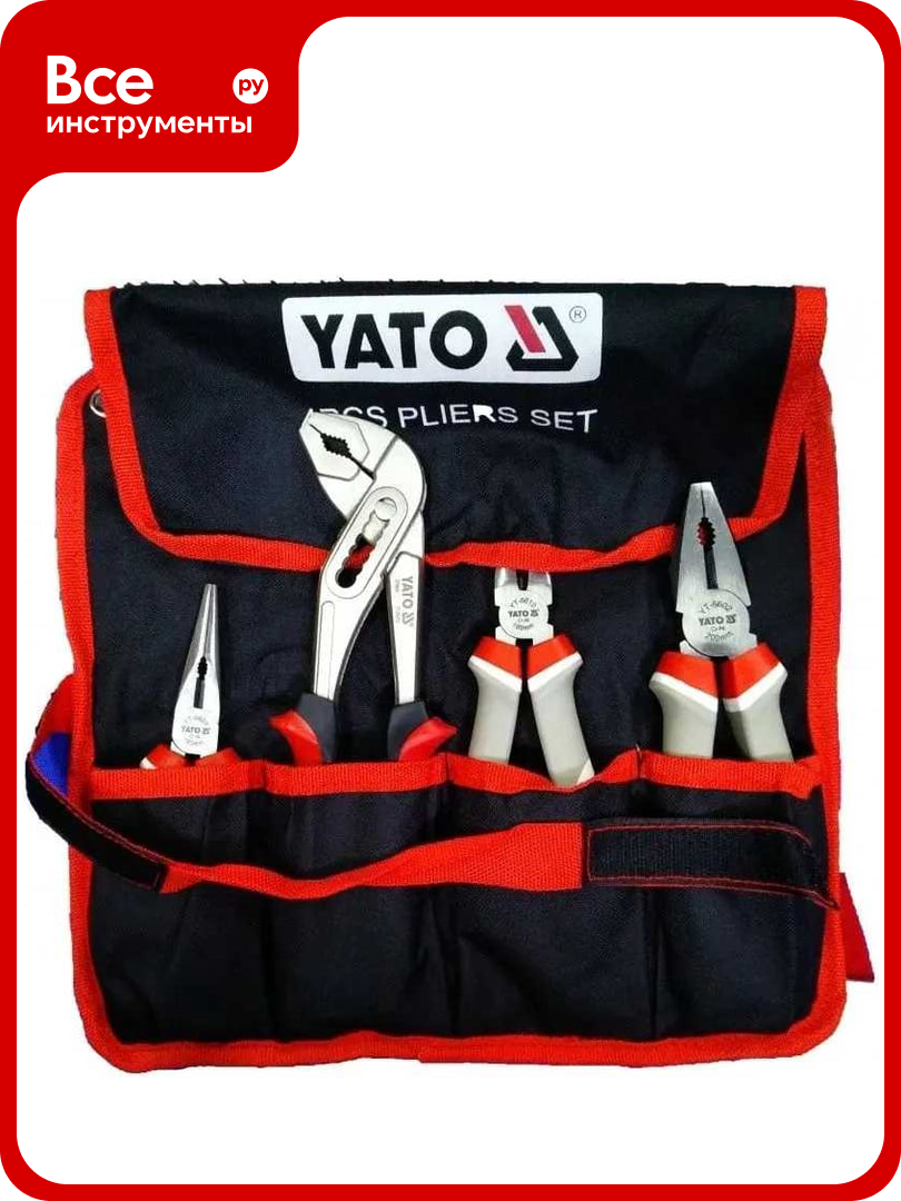 Набор шарнирногубцевого инструмента YATO 4 предмета YT-39619 369539619 092 1