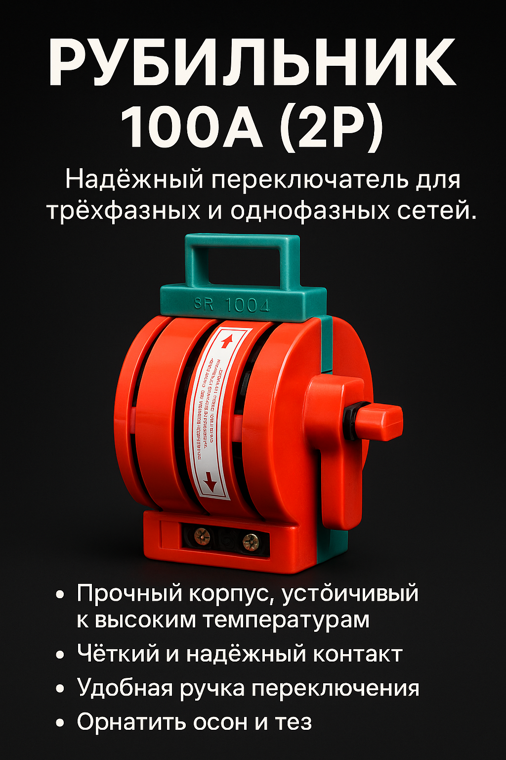 Рубильник 100A 3P