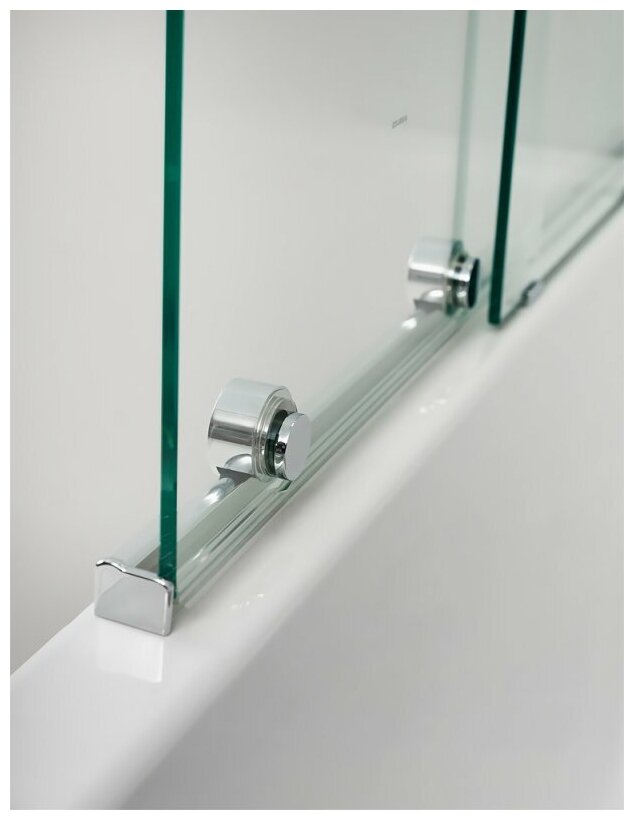 Шторка для ванны Cezares Stream VFS-11-80/150-C-Cr прозрачное стекло, профиль хром - фото №2