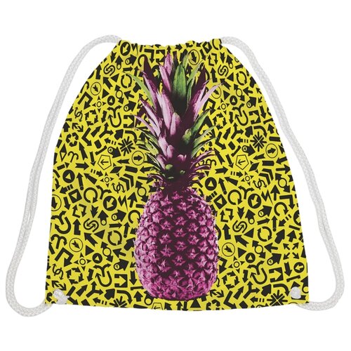 фото Joyarty рюкзак-мешок ананасовое марево (bpa_5292) желтый/розовый